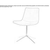 Swivel chair upholstered in fabric with a 4-star base Lathbury