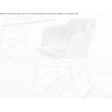 Fabric chair with armrests Acos