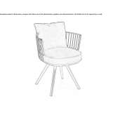 Fabric chair with armrests Aurigo