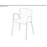 Upholstered chair with armrests Harsum