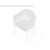 Chair upholstered in fabric with armrests Sibbesse