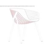 Steel chair with armrests Barba
