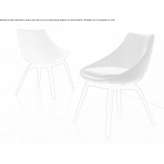 Fabric upholstered chair with integrated cushion Acos