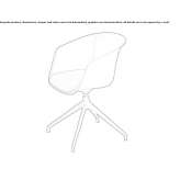 Swivel chair made of polypropylene with integrated cushion Wiednitz