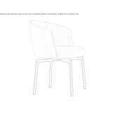 Leather chair with armrests Gijon