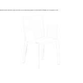 Tanned leather chair with armrests Lubasz
