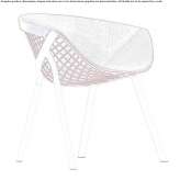 Steel chair with armrests Barba