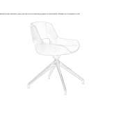 Swivel chair in tanned leather Struppen