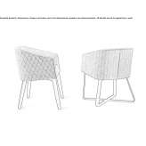 Chair upholstered in fabric with a removable cover Kilbasan