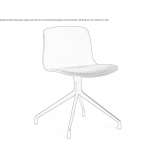 Swivel chair made of polypropylene with integrated cushion Belcesti