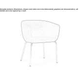 Chair upholstered in fabric with a removable cover Kislak