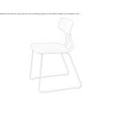 Polypropylene chair based on a sled Limerle
