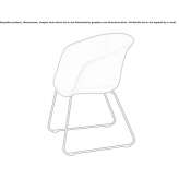 Fabric chair based on a sleigh with armrests Wiednitz