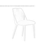 Chair upholstered with fabric Envira