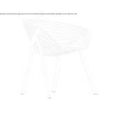 Steel chair with armrests Barba