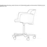 Polypropylene chair with height adjustment and wheels Warrimoo