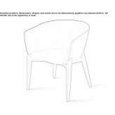 Upholstered chair with removable cover Longhope