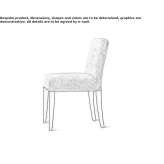 Chair upholstered in fabric with a removable cover Maporal