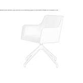 Swivel fabric chair with 4-star base with armrests Ruislip