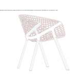 Steel and wood chair with armrests Barba