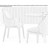 Fabric chair with armrests Alsodux