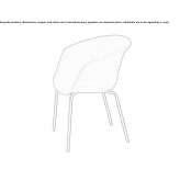 Chair upholstered in fabric with armrests Wiednitz
