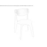 Upholstered wooden chair Theresa