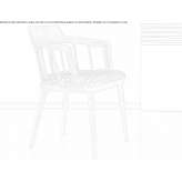 Ash chair with armrests Acos