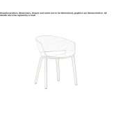 Oak chair with open backrest Servia