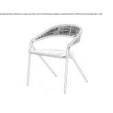 Tanned leather chair with armrests Tortum