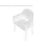 Fabric chair with armrests Algoz
