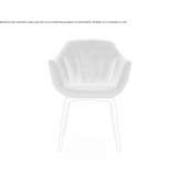 Chair upholstered in fabric with armrests Pomarolo