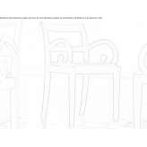 Wooden chair with armrests Acos