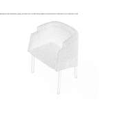 Chair upholstered in fabric with armrests Ocnita