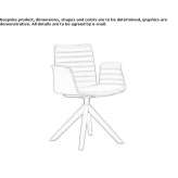 A trestle chair with armrests Isieres