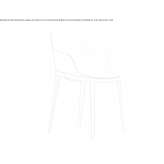 Polyurethane chair with armrests Gagarin