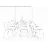 Technopolymer chair, stackable Plato