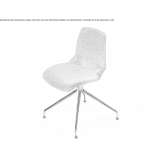 Fabric chair on trestles Plato