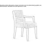 Chair upholstered in fabric with armrests Maporal