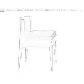 Leather upholstered chair Piavon