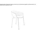 Technopolymer chair with open backrest Servia