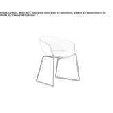 Technopolymer chair with sled base Servia