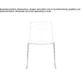 Upholstered chair with a sled base that can be stacked Navirai