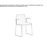 Upholstered chair based on a sleigh with armrests Navirai