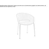 Oak chair with open backrest Servia