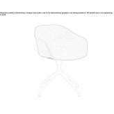 Upholstered fabric trestle chair Lagnieu