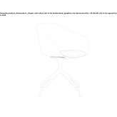Polypropylene trestle chair with integrated cushion Lagnieu