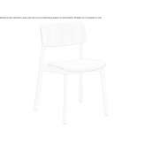 Stackable wooden chair with integrated cushion Caazapa