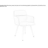 Chair upholstered in fabric with armrests Baugy