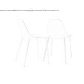 Aluminum chair that cannot be stacked Moriles